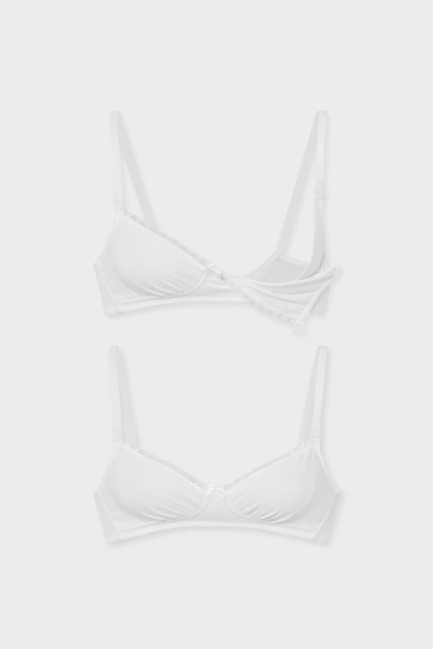 Women - Multipack of 2 - nursing bras - white