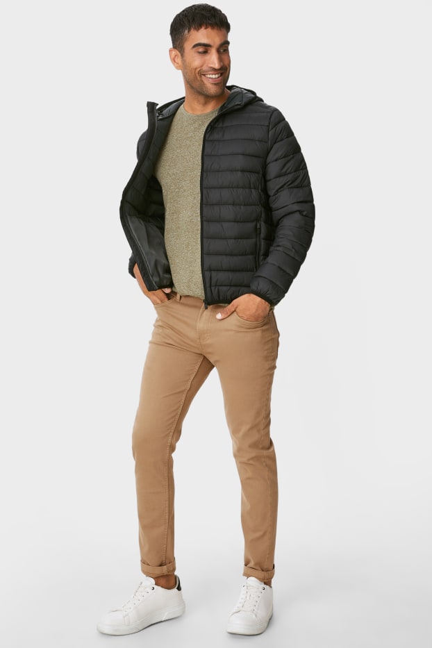 Uomo - Pantaloni di stoffa - slim fit - marrone chiaro