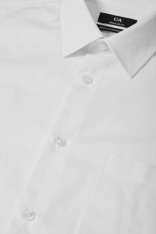 Hommes - Chemise de bureau - regular fit - manches ultra-longues - facile à repasser - blanc