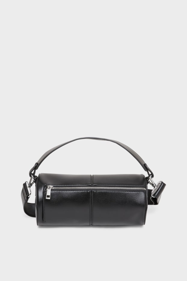 Women - Shoulder bag - faux leather - black