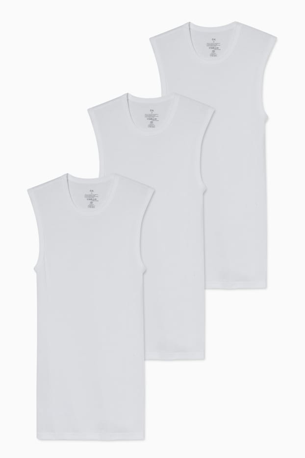 Men - Multipack of 3 - vest - white