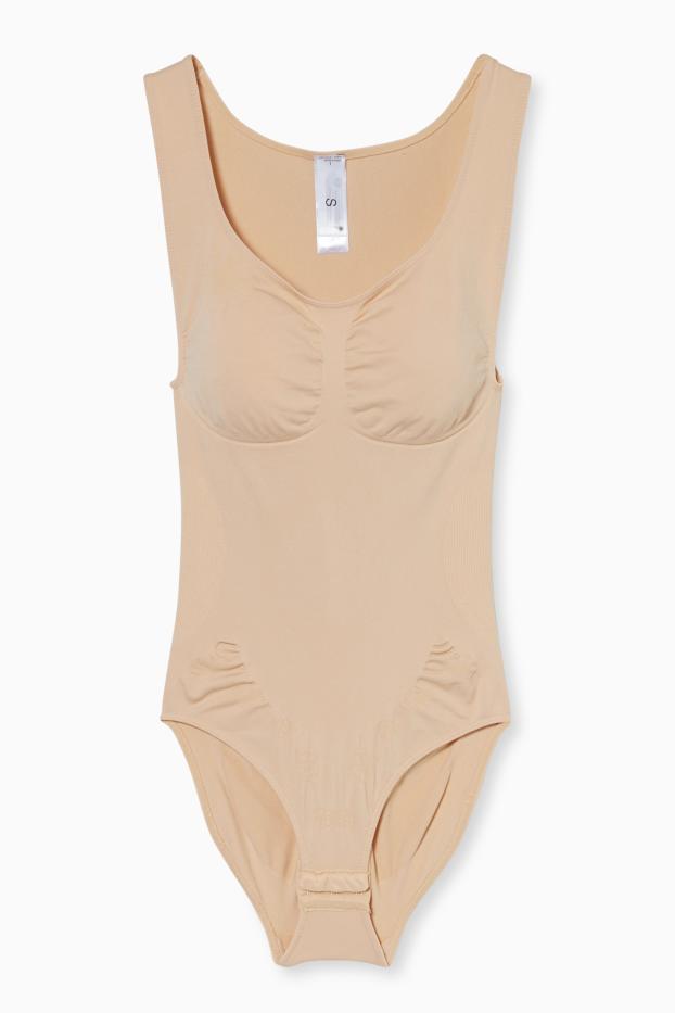 Femmes - Body gainant - sans coutures - beige