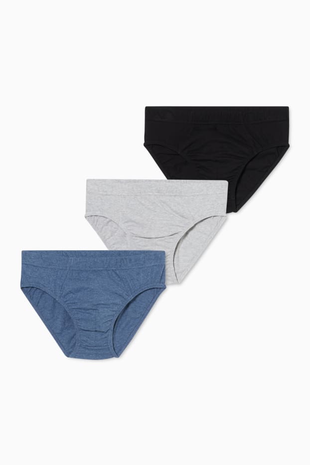 Heren - Set van 3 - slip - donkerblauw