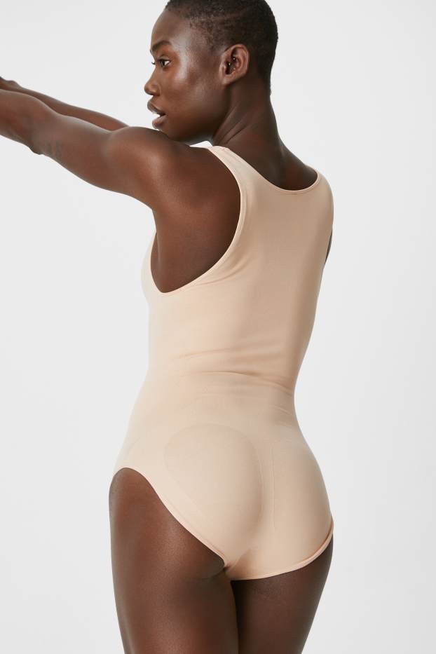 Femmes - Body gainant - sans coutures - beige