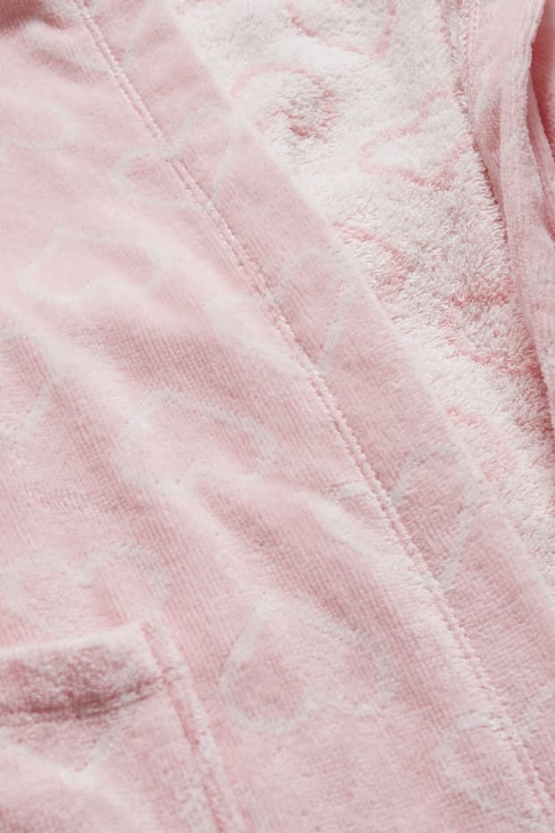 Bambine - Accappatoio in spugna con cappuccio - rosa