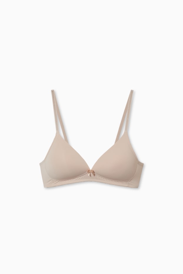 Dames - BH zonder beugels - voorgevormd - beige