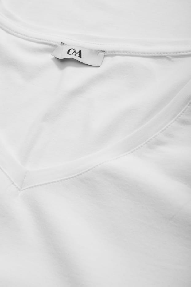 Women - Multipack of 2 - V-neck T-shirt - white