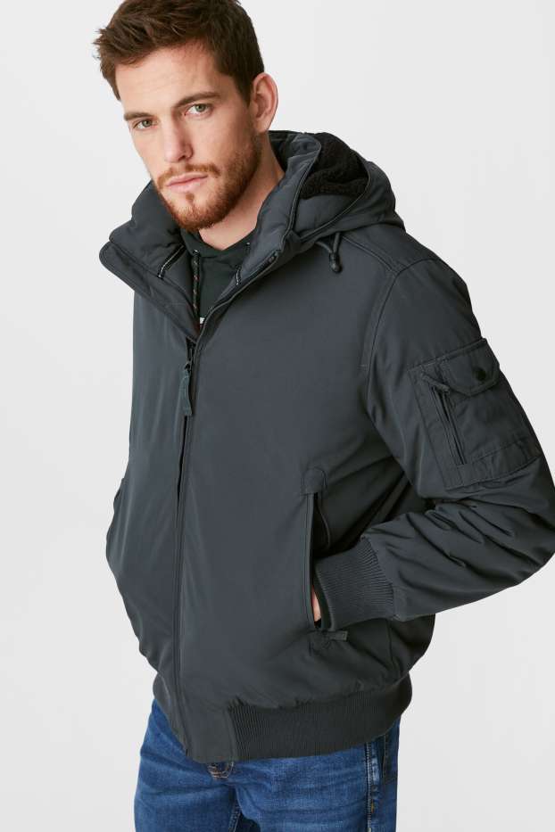 Uomo - Blouson con cappuccio  - verde scuro