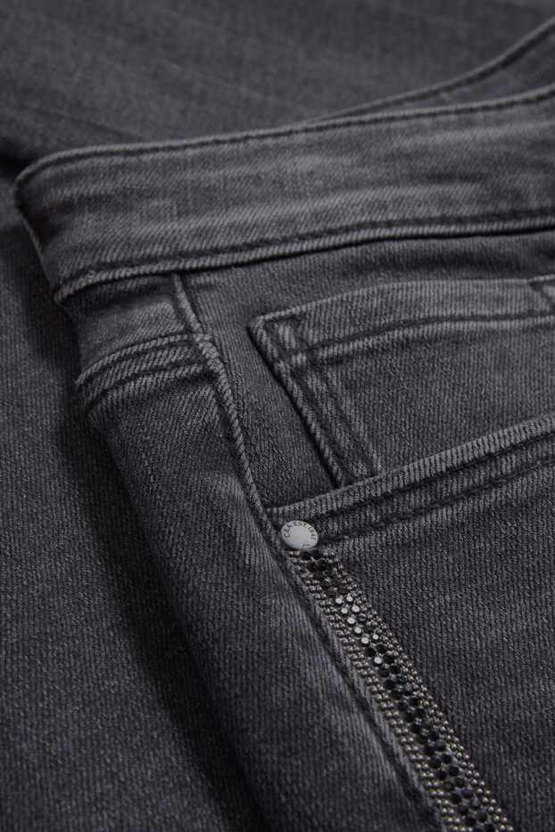 Women - Skinny jeans - high waist - denim-dark gray