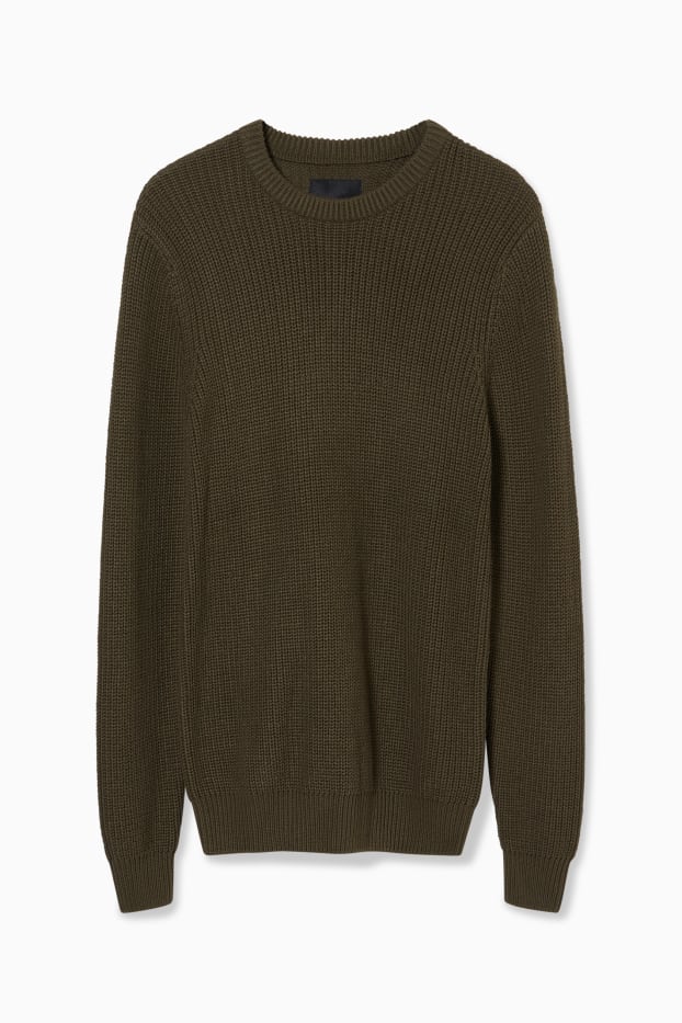 Pánské - Svetr - tmavozelená