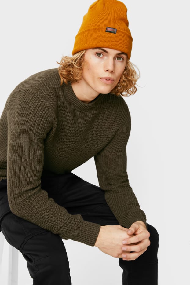 Pánské - Svetr - tmavozelená