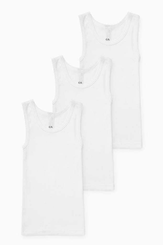 Children Girls - Multipack of 3 - vest - white