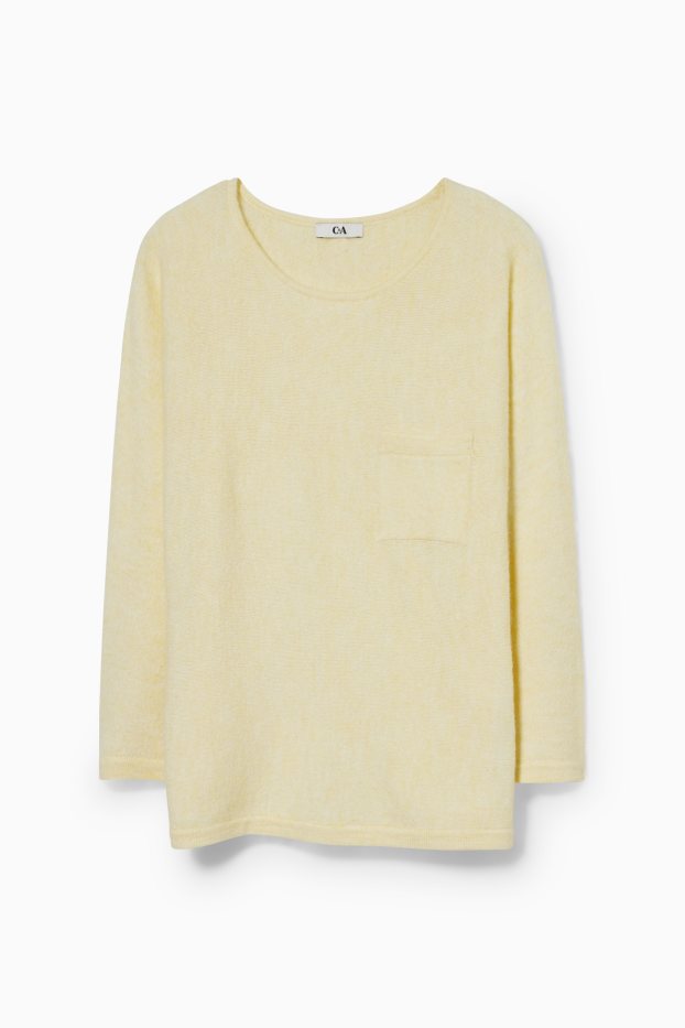 Damen - Pullover - hellgelb