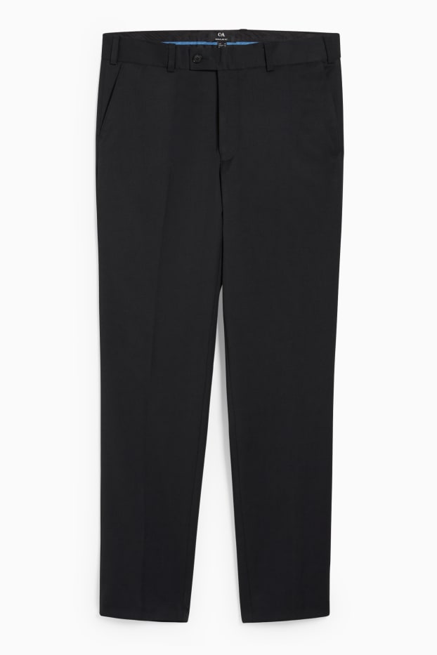 Pánské - Oblekové kalhoty - regular fit - LYCRA® - černá
