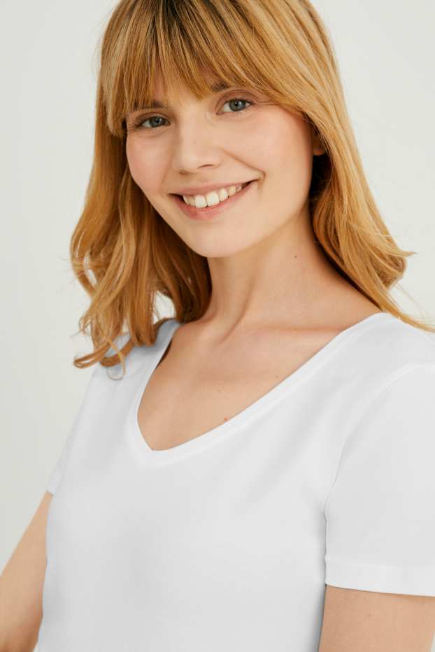 Femei - Multipack 2 buc. - tricou Basic - alb