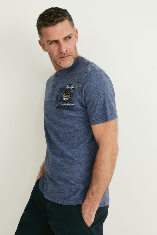 Heren - T-shirt - blauw