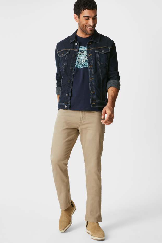 Uomo - Pantaloni - regular fit - tortora