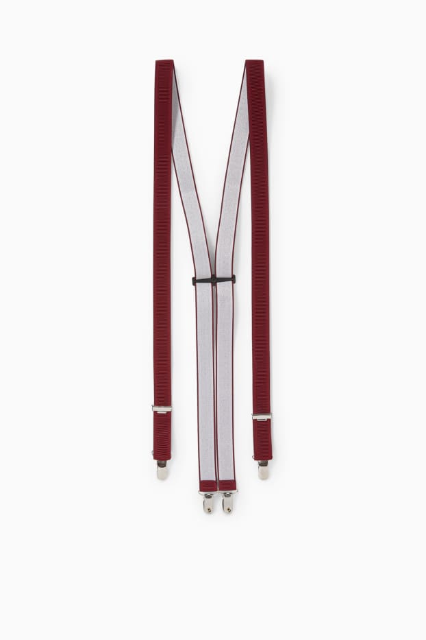 Men - Braces - bordeaux