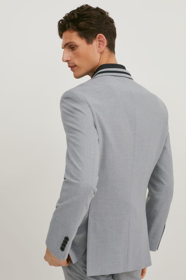 Herren - Baukasten-Sakko - Slim Fit - Flex - LYCRA® - hellgrau-melange