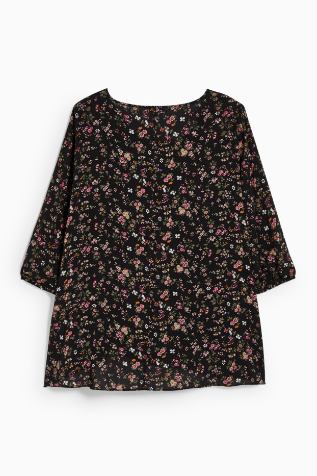 Femmes - Chemisier - motif floral - noir