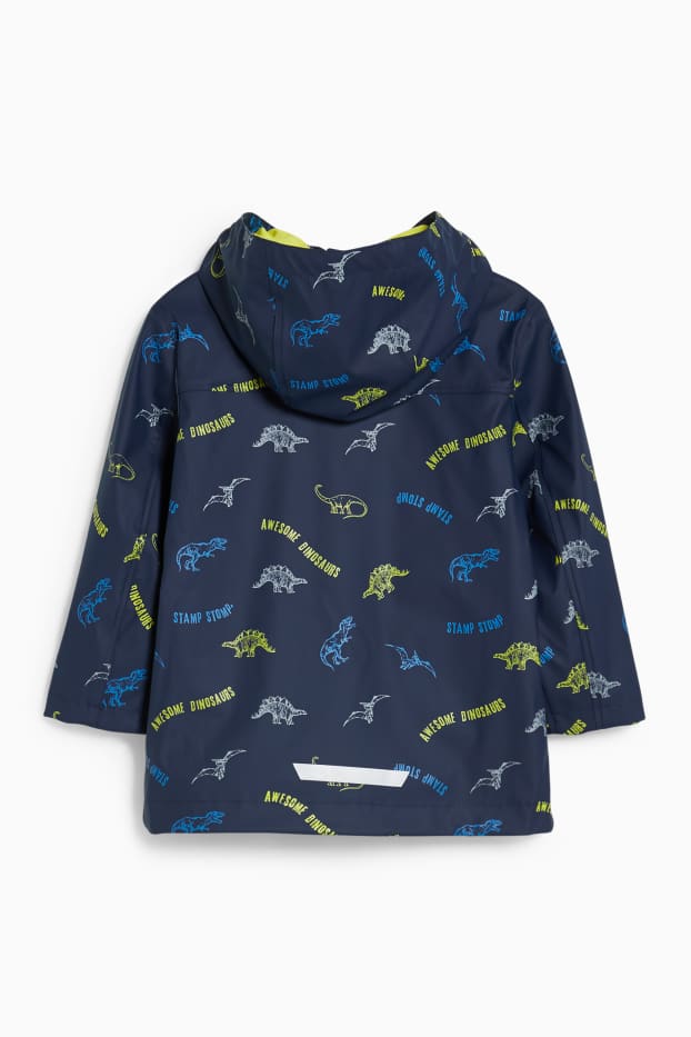 Enfants garçons - Dinosaure - veste de pluie à capuche - bleu foncé
