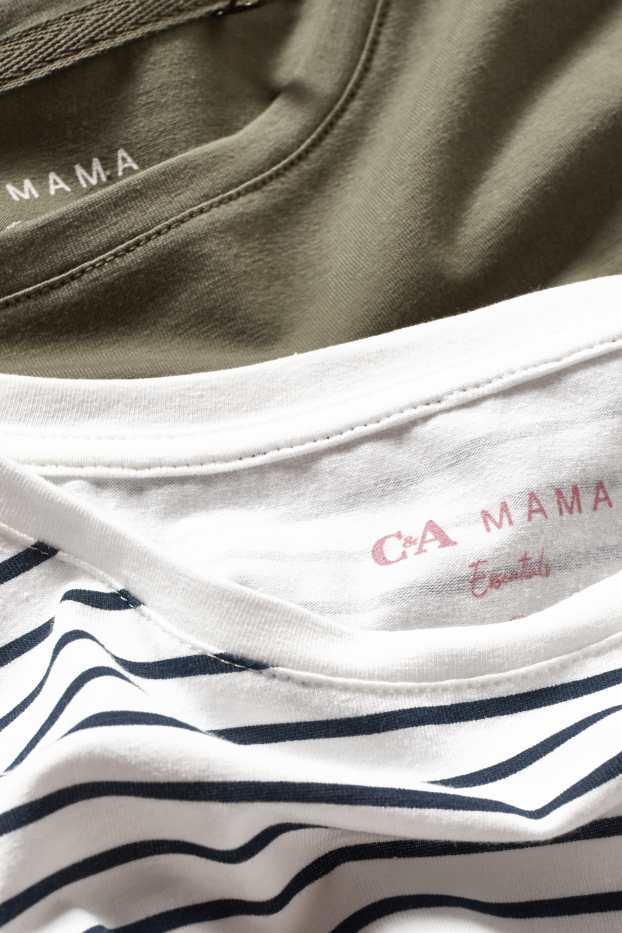 Femei - Multipack 2 buc. - tricou gravide - verde închis