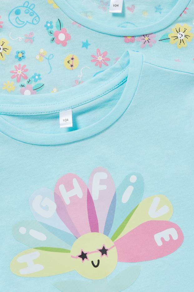 Children Girls - Multipack of 2 - Peppa Pig - short pyjamas - 4 piece - mint green