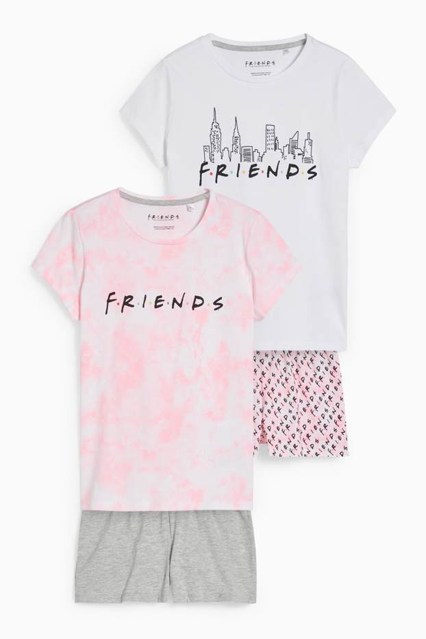 Children Girls - Multipack of 2 - Friends - short pyjamas - 4 piece - rose