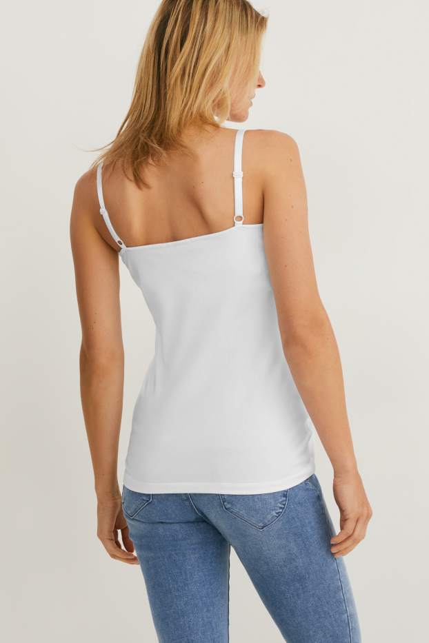 Donna - Confezione da 2 - top per allattamento - bianco / nero