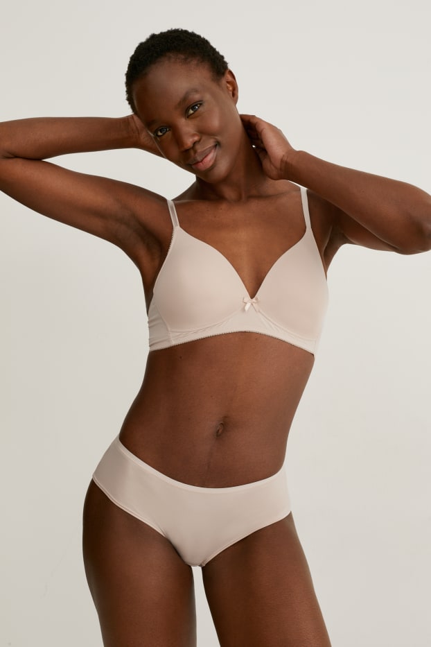 Dames - BH zonder beugels - voorgevormd - beige