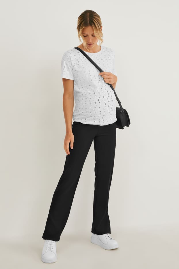 Donna - Pantaloni premaman in jersey - svasati - nero