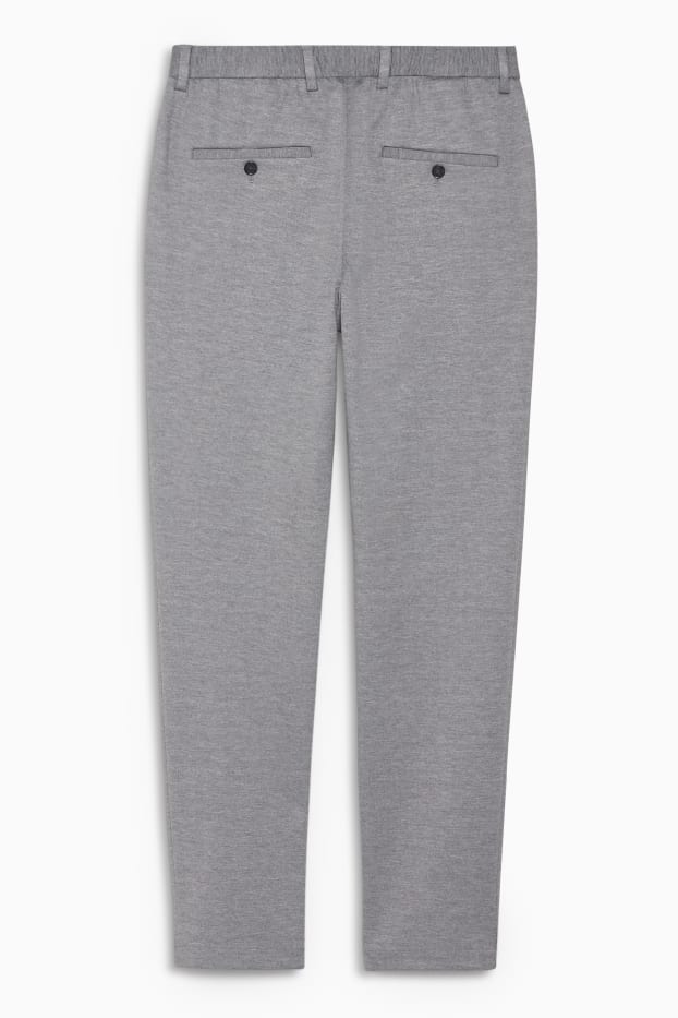 Herren - Anzughose - Slim Fit - Flex - LYCRA® - grau-melange