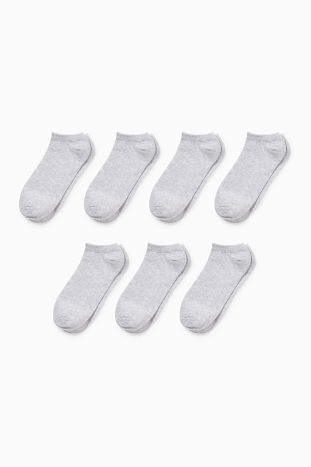 Home - Paquet de 7 - mitjons turmellers - LYCRA® - gris clar jaspiat