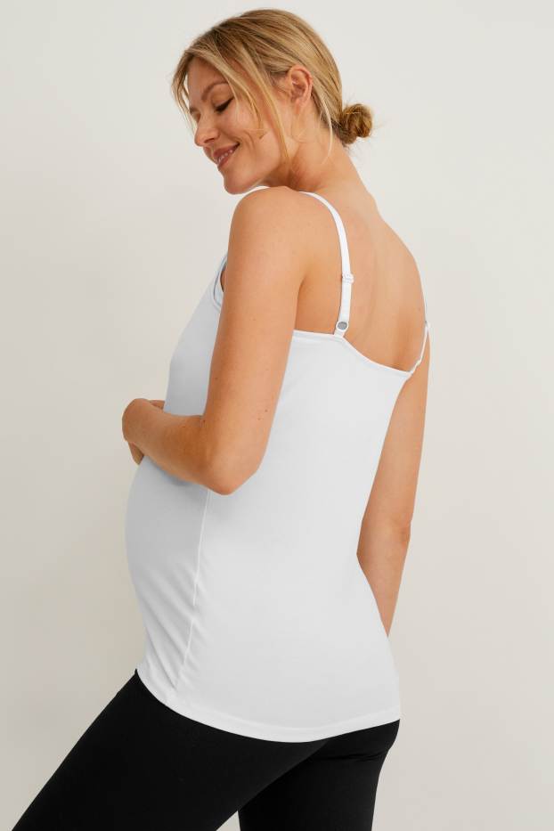 Dona - Paquet de 2 - top de lactància - blanc