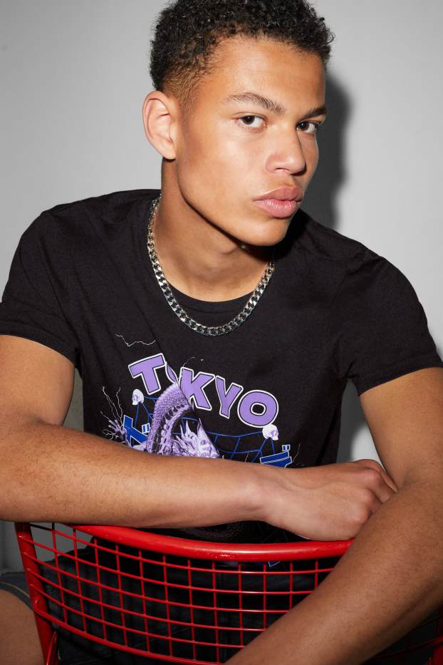 Pánské - CLOCKHOUSE - tričko - černá