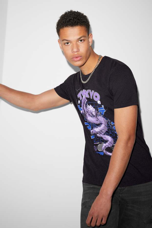 Pánské - CLOCKHOUSE - tričko - černá