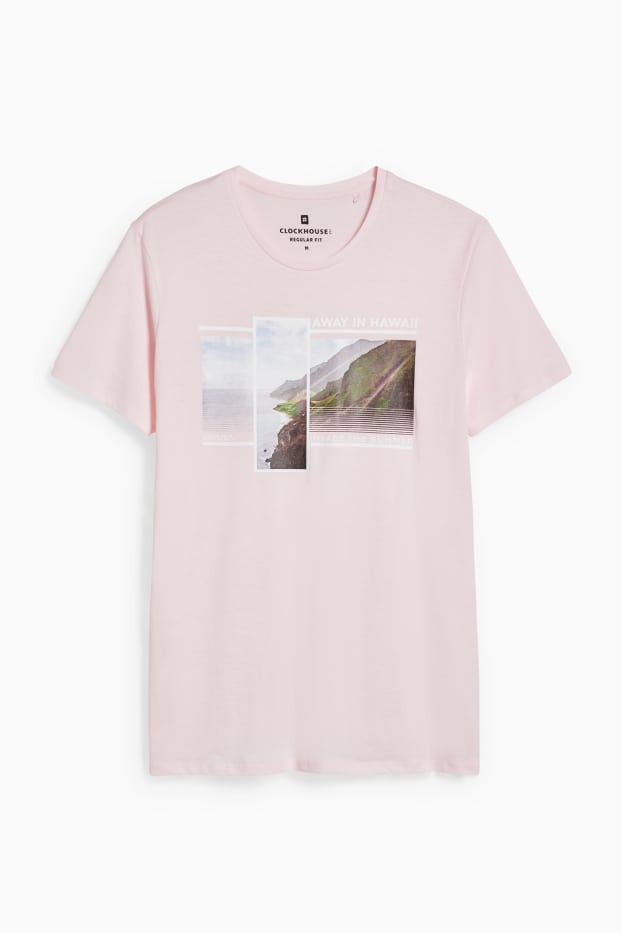 Mężczyźni - CLOCKHOUSE - T-shirt - jasnoróżowy