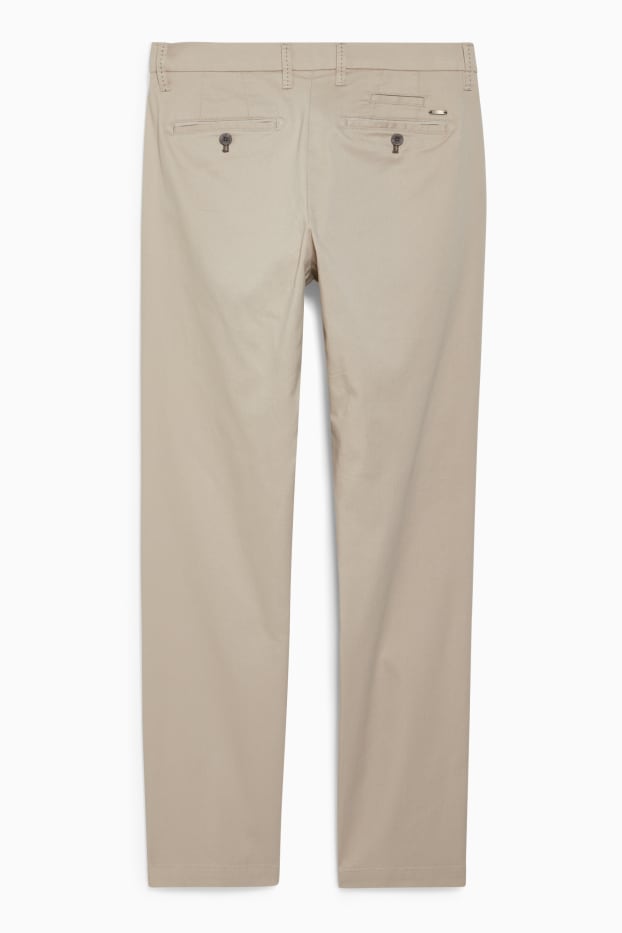 Men - Chinos - slim fit - LYCRA® - taupe