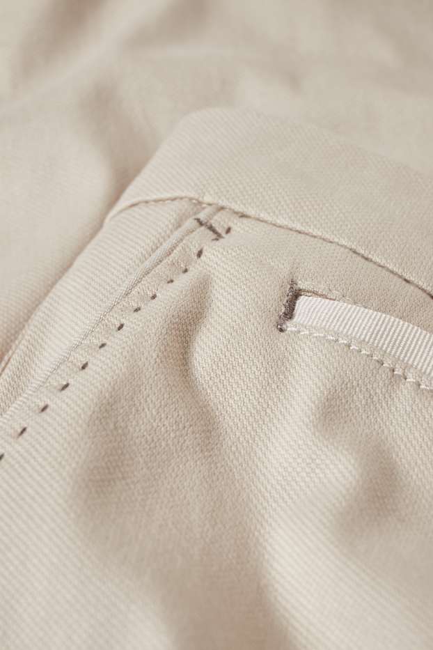 Men - Chinos - slim fit - LYCRA® - taupe