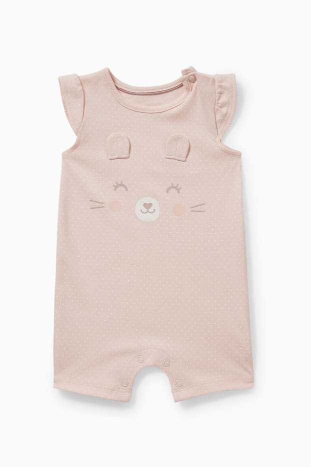 Baby Girls - Baby sleepsuit  - polka dot - rose