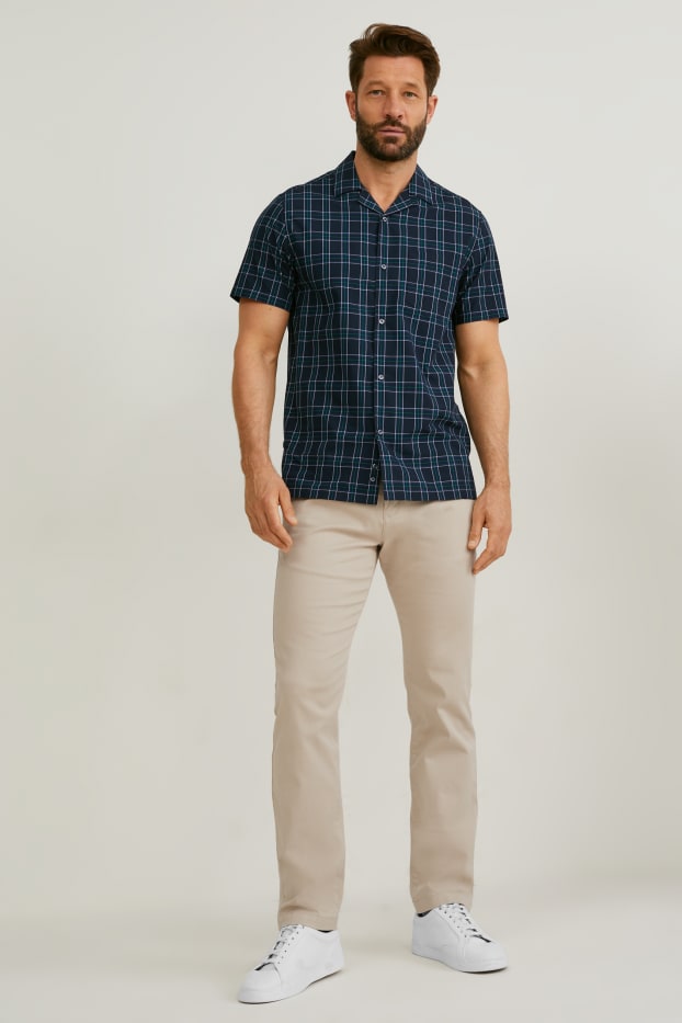 Men - Chinos - slim fit - LYCRA® - taupe