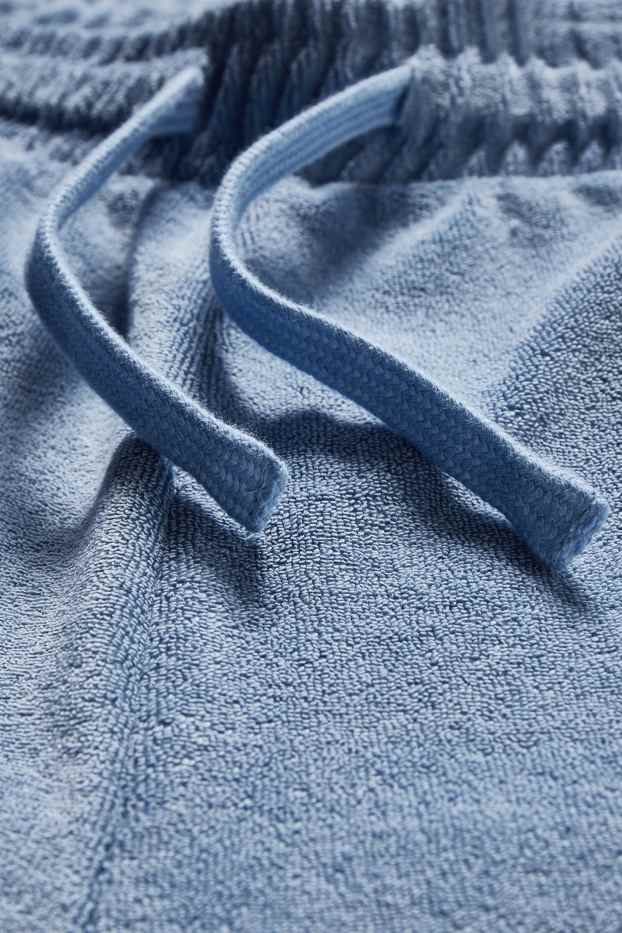 Men - Terry cloth sweat shorts - blue