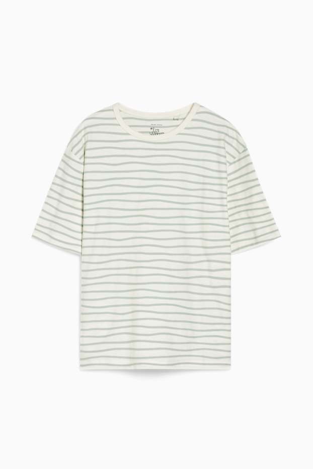 Children Boys - Short sleeve T-shirt - genderneutral - striped - cremewhite