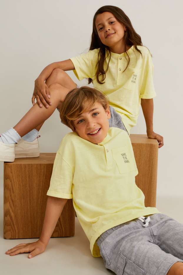 Enfants garçons - T-shirt - genderneutral - jaune clair