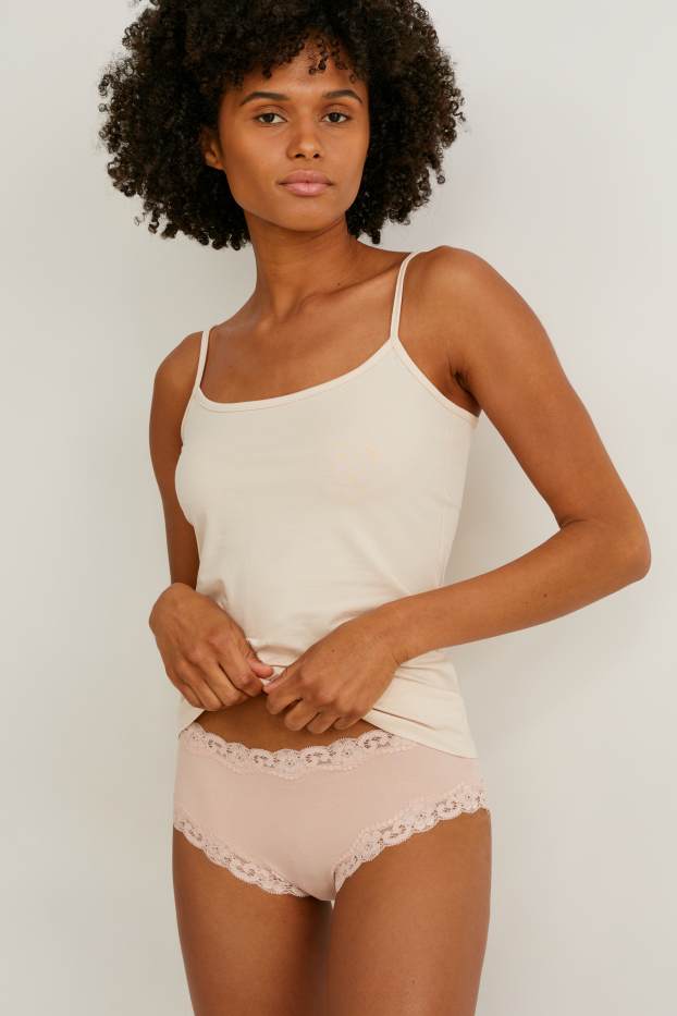 Dames - Set van 3 - hipster - wit