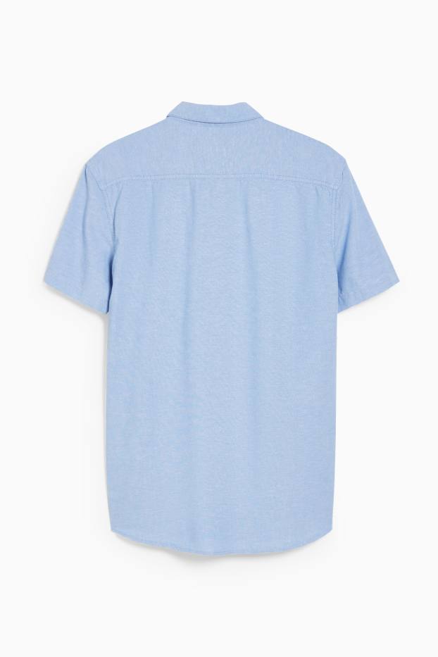 Heren - CLOCKHOUSE - overhemd - regular fit - button down - lichtblauw