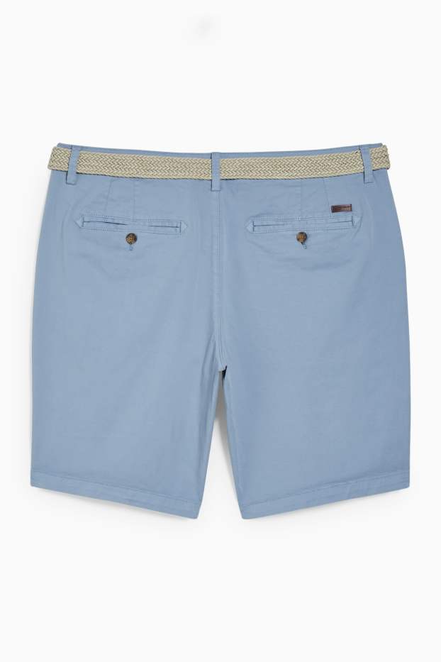 Herren - Shorts mit Gürtel - LYCRA® - hellblau