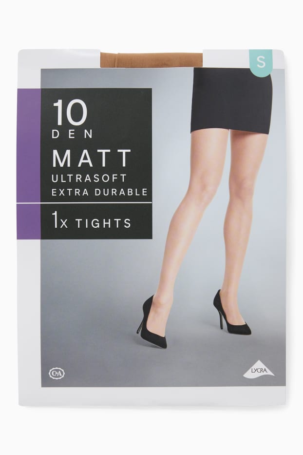 Dames - Panty - 10 DEN - lichtbruin