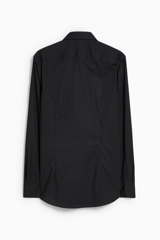 Home - Camisa formal - slim fit - Kent - planxat fàcil - negre