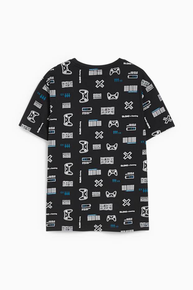 Kinder Jungen - Kurzarmshirt - schwarz